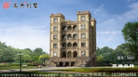 时尚奢华的六层西式城堡平屋顶别墅